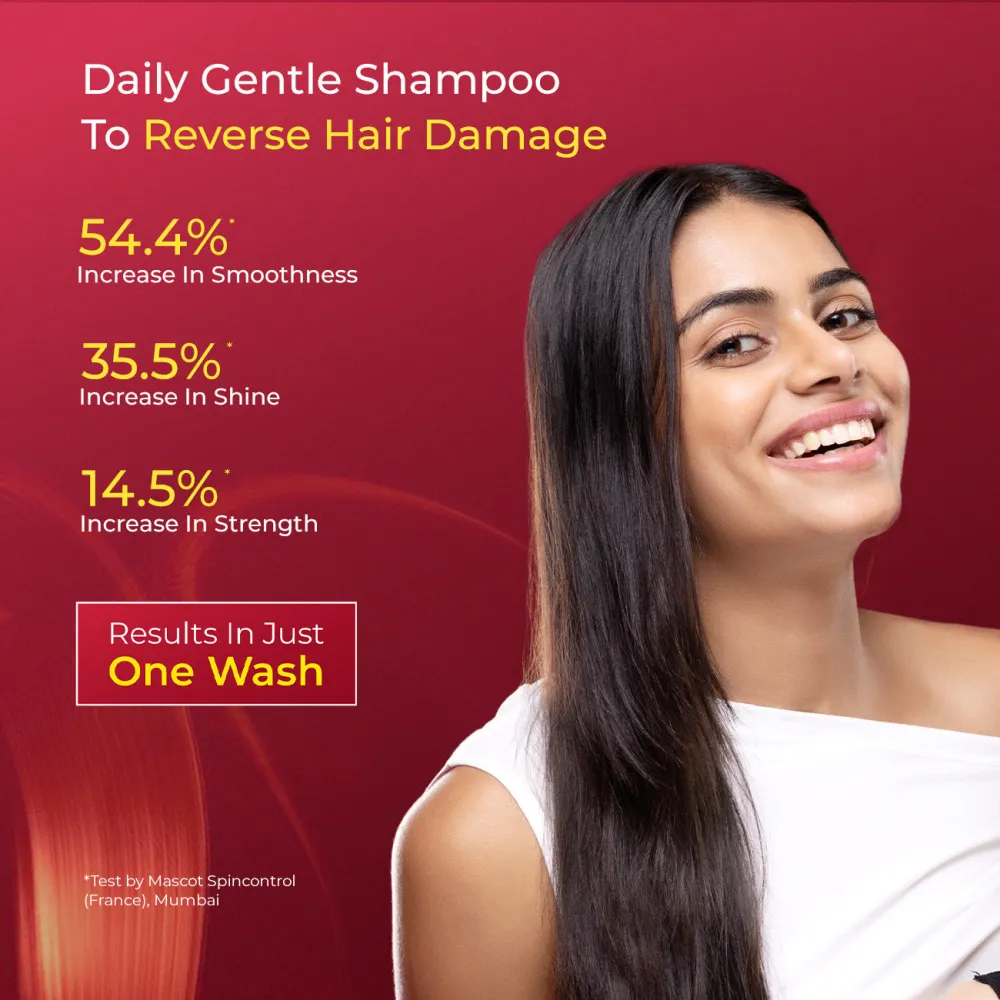 Biotin & Protein Rich  Super Shampooª for Daily Nourishment, Damage & Frizz Control - 300ml - Image 3