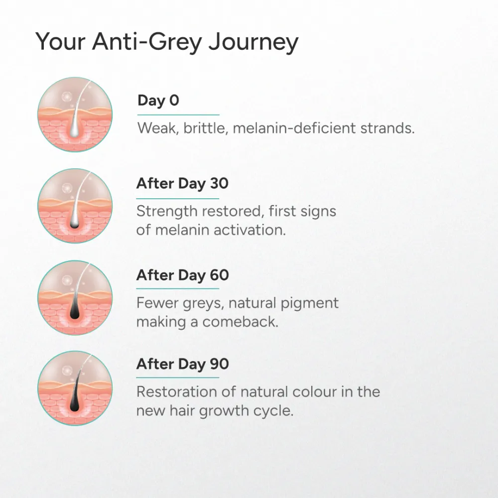 MelanoBoost™ Anti-Grey Hair & Beard Serum with MelanoGray™, Silverfree™, Arcolys® & Vegan Keratin - 30ml (Pack of 3) - Image 10