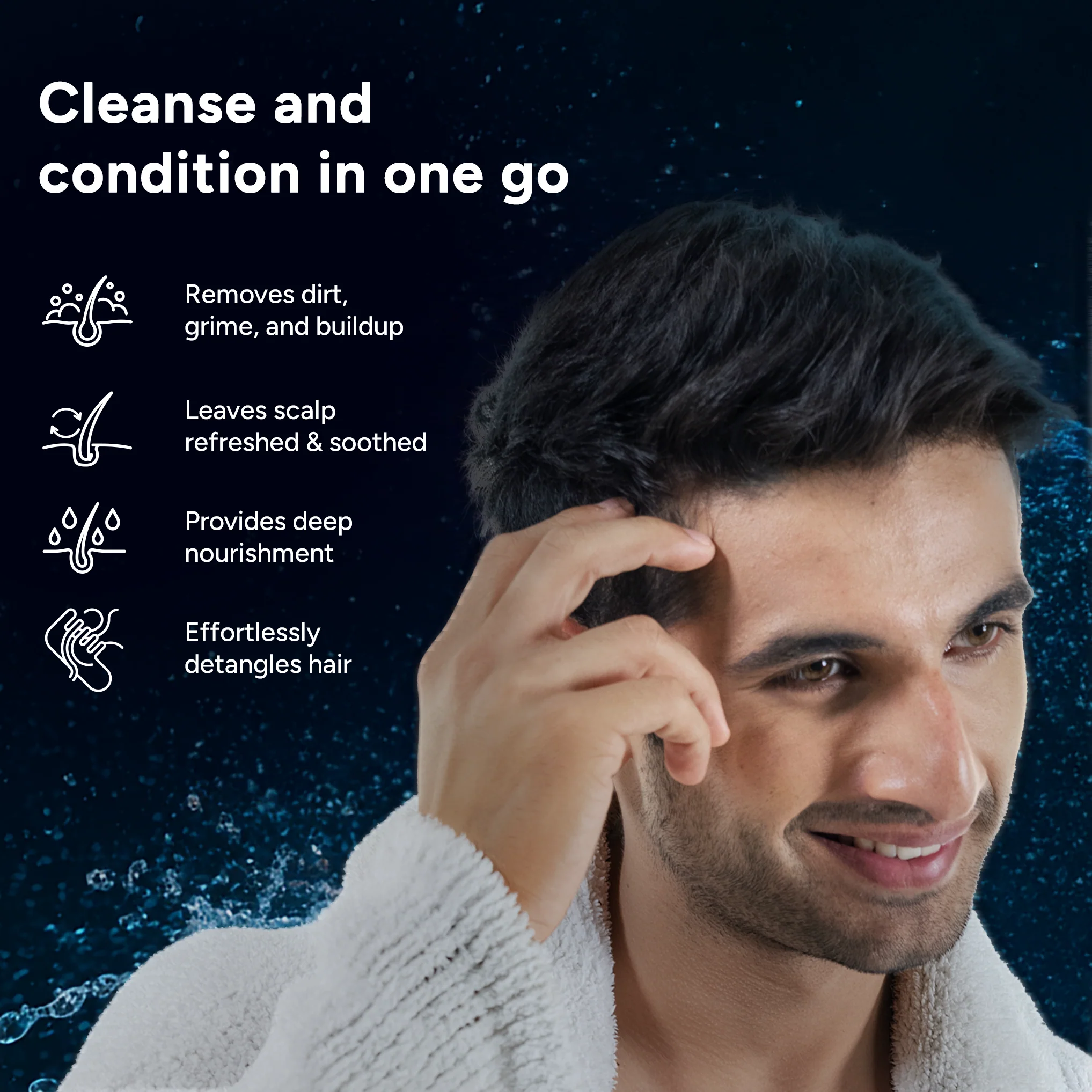 Menthol Ice Burst 2-in-1 Shampoo + Conditioner | Removes Scalp Buildup and Deeply Hydrates Strands | With 1% Salicylic Acid (Pack of 2) - Image 4