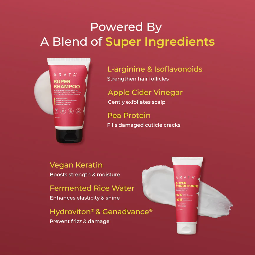 Super Moisture Duo with Biotin & Vegan Keratin for Dry & Damaged Hair Mini - Super Shampoo™ (150ml) + Super Conditioner™ (50ml) - Image 3