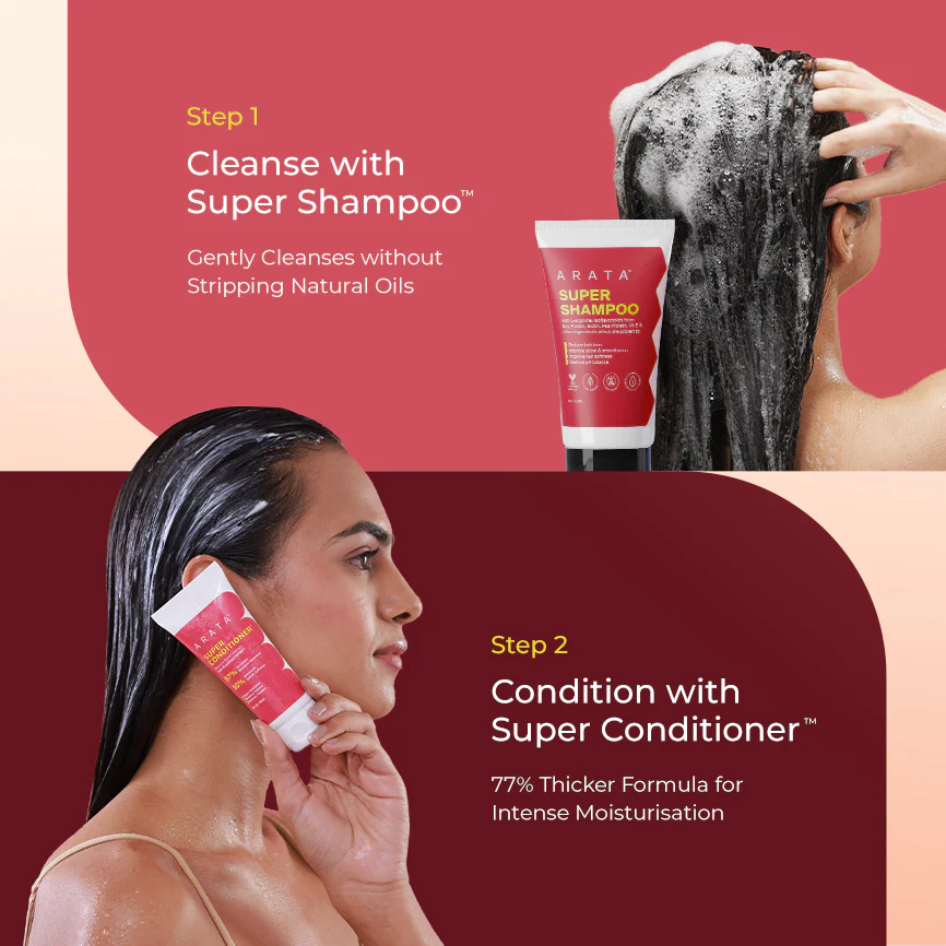 Super Moisture Duo with Biotin & Vegan Keratin for Dry & Damaged Hair Mini - Super Shampoo™ (150ml) + Super Conditioner™ (50ml) - Image 5