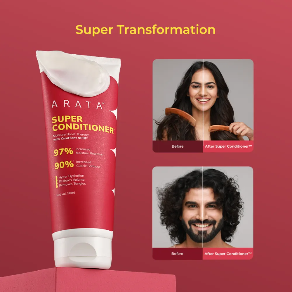 Vegan Keratin & Rice Water Super Conditioner for Dry, Frizzy & Damaged Hair - 50ml - Image 3